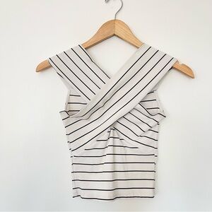 Zara Off The Shoulder Stripped Top Size Small